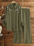 Comfort Chic: Plus-Size Soft & Comfort material Shirt & Pants Set