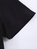 Black Solid Design Mens Half Sleeves Cords Cotton Material