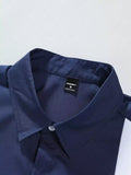 Navy Blue Strip Design Mens Half Sleeves Cords Cotton Material