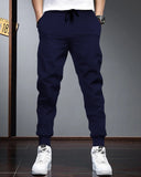 (Pack Of 2) Mens Plain Black & Navy Blue Tarackpants