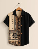 Green Patch Designer Men's Half Sleeves Printed Shirt Exclusive