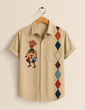 Pitch Block Dance Designer Men's Half Sleeves Printed Shirt Exclusive